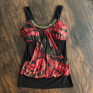 Red dressy blouse size small